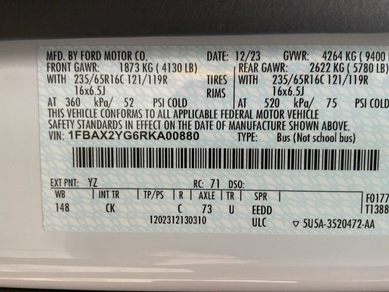 2024 Ford Transit Passenger Wagon XL