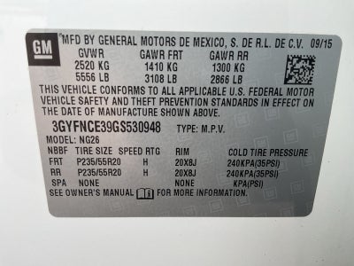 2016 Cadillac SRX Performance Collection