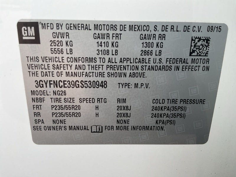 2016 Cadillac SRX Performance Collection