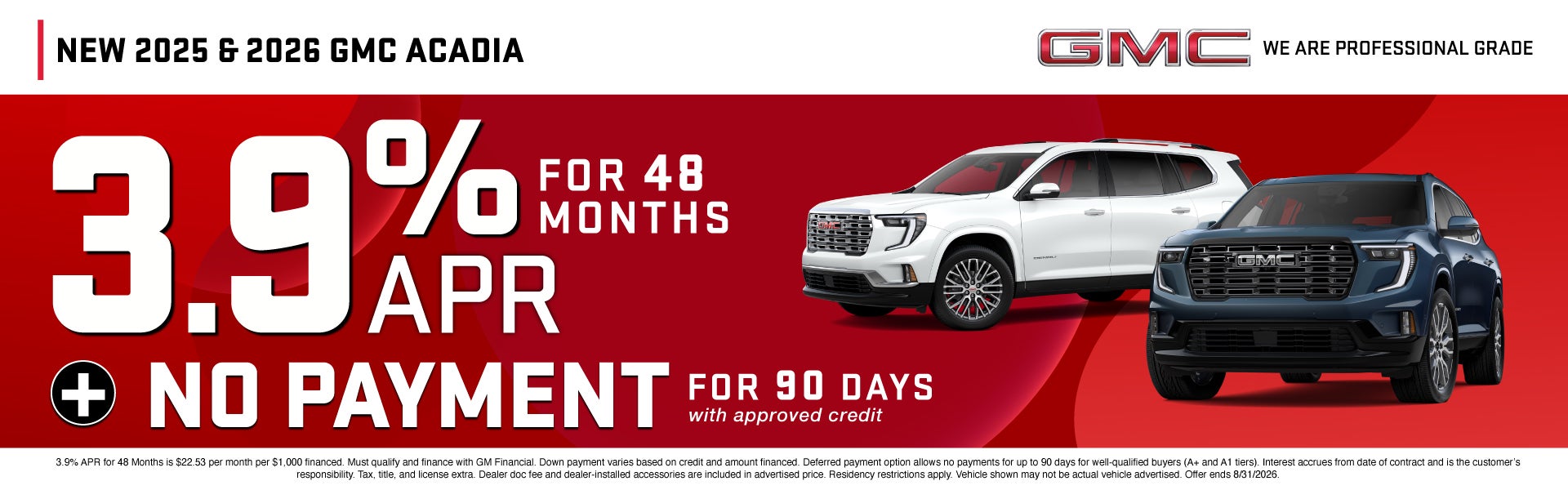 NEW 2025 & 2026 GMC ACADIA