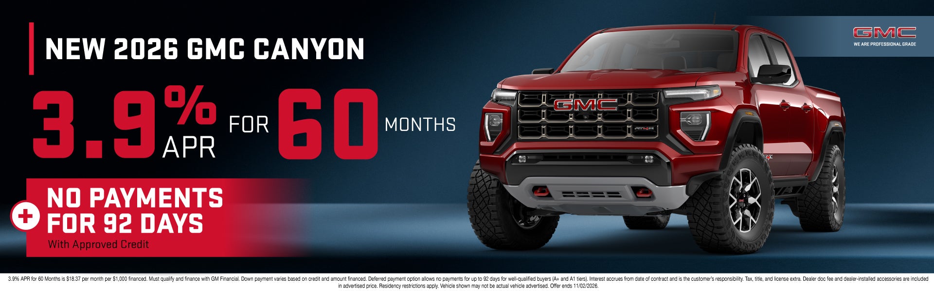 NEW 2026 GMC CANYON