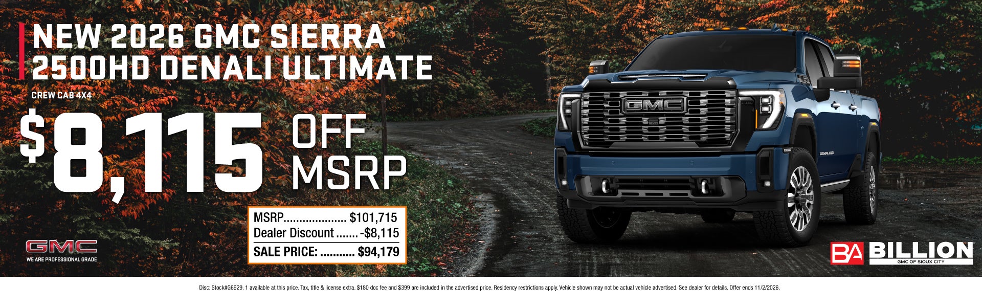 NEW 2026 GMC SIERRA 2500HD DENALI ULTIMATE CREW CAB