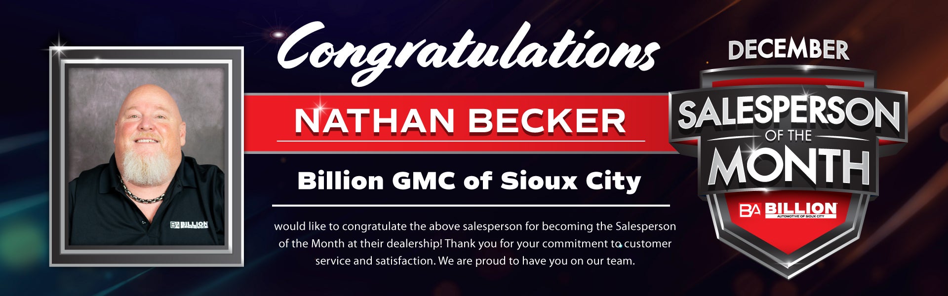 SALESPERSON OF THE MONTH